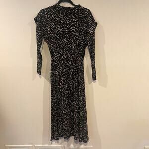& other stories polka dot asymmetrical dress